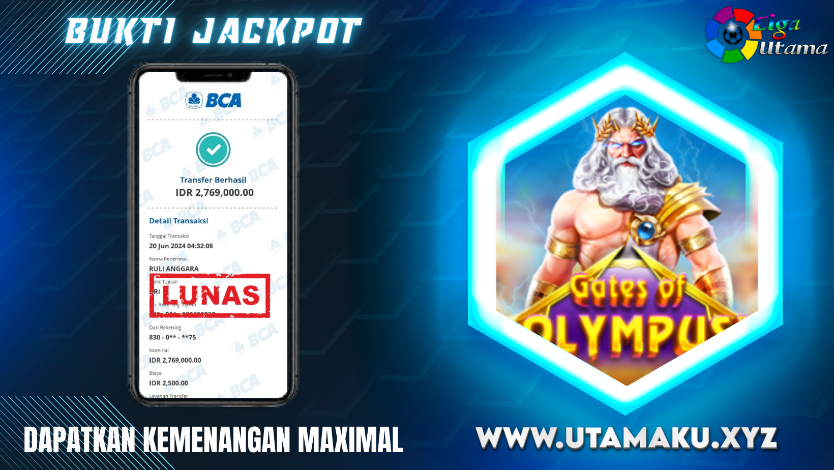 BUKTI JACKPOT LIGA UTAMA 20 JUNI 2024